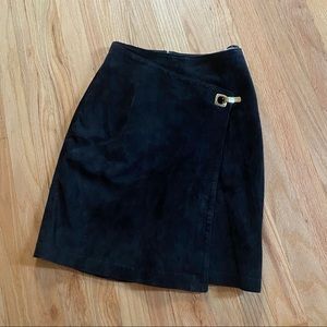 Vintage forenza black suede mini skirt
